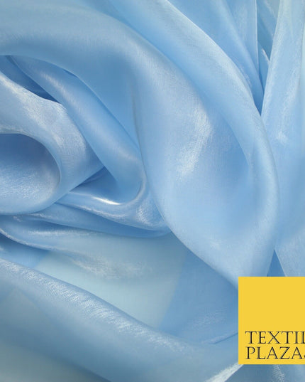 22 COLOURS - Soft Crystal Organza Shimmer Sheer Voile Draping Veil Dress Fabric