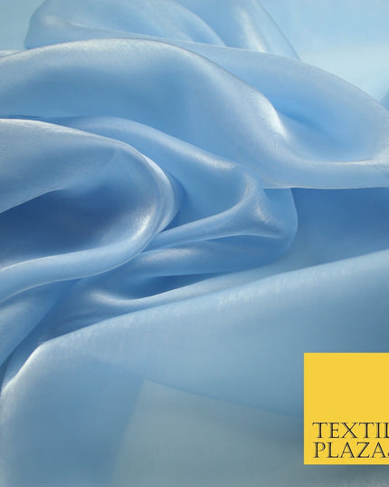 22 COLOURS - Soft Crystal Organza Shimmer Sheer Voile Draping Veil Dress Fabric