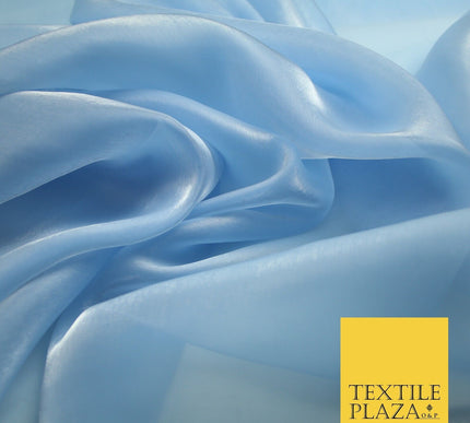 22 COLOURS - Soft Crystal Organza Shimmer Sheer Voile Draping Veil Dress Fabric