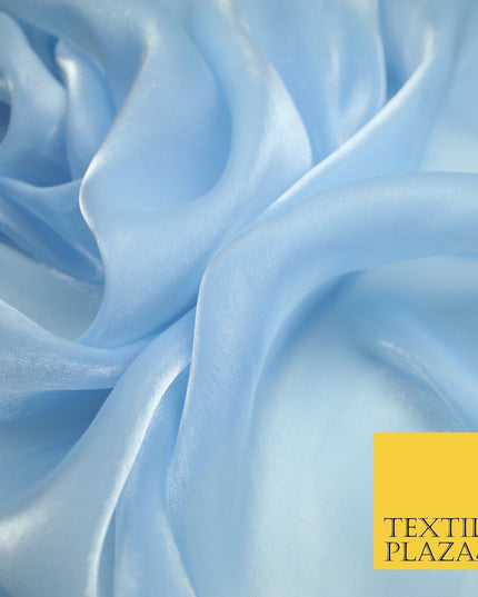 22 COLOURS - Soft Crystal Organza Shimmer Sheer Voile Draping Veil Dress Fabric