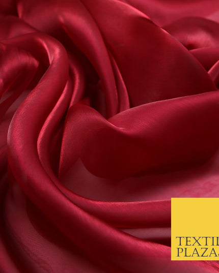 22 COLOURS - Soft Crystal Organza Shimmer Sheer Voile Draping Veil Dress Fabric