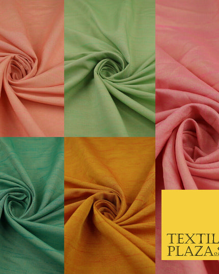 5 COLOURS Plain Two Tone Shot Dyed Faux Dupion Raw Silk Polyester Dress Fabric