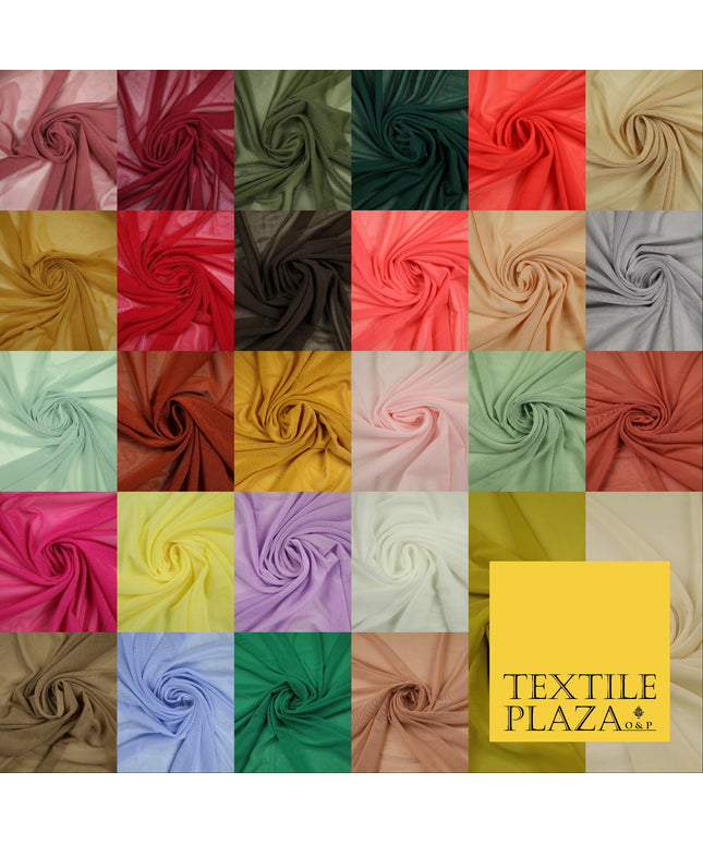 33 COLOURS Premium Quality Stretch Power Mesh Net Fabric Lingerie Costume Dance