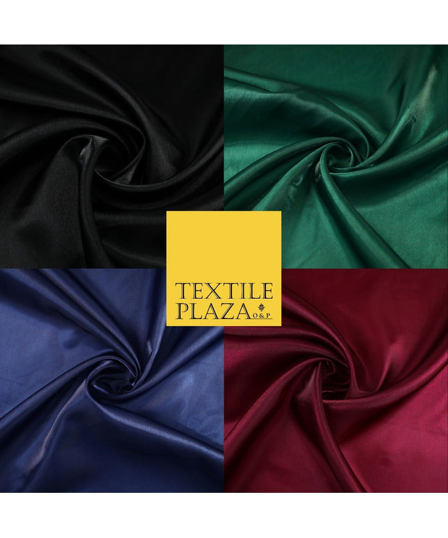 4 COLOURS - Plain Twinkle Satin Dress Sheer Nylon Fabric Costume Irish Dancing