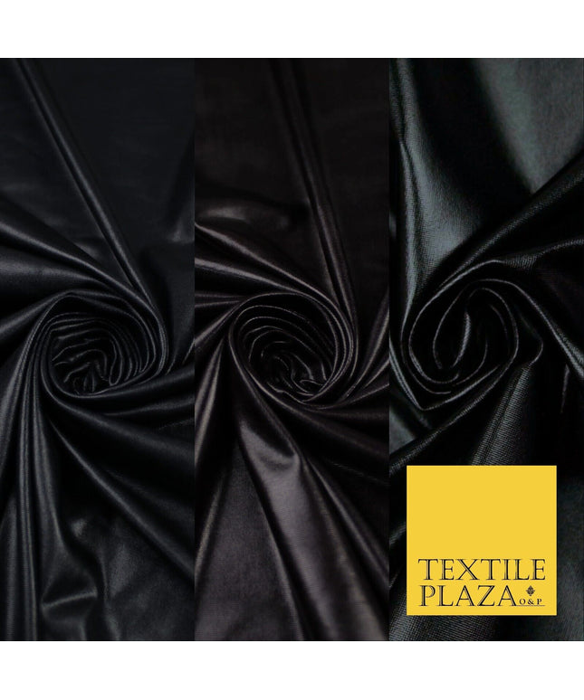 Black Plum Navy - PREMIUM Metallic Elastique Lycra Fabric Spandex Dancewear