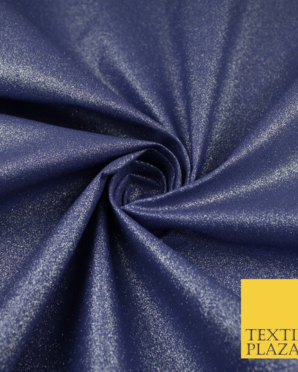 13 COLOURS - Luxury Sparkly Fine Glitter 100% Cotton Fabric Craft Festive 59"