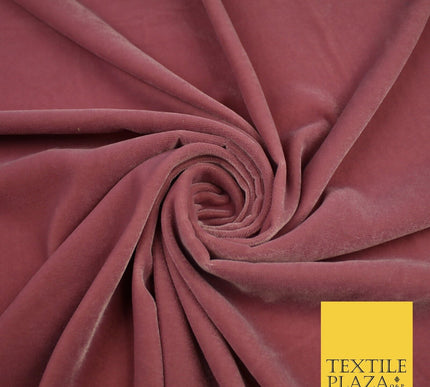 6 COLOURS - Soft Plain Non Stretch Micro Velvet Dress Fabric Material 54" Wide