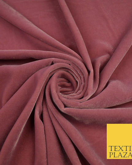 6 COLOURS - Soft Plain Non Stretch Micro Velvet Dress Fabric Material 54" Wide