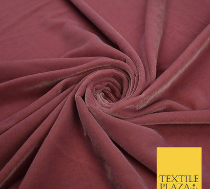 6 COLOURS - Soft Plain Non Stretch Micro Velvet Dress Fabric Material 54" Wide