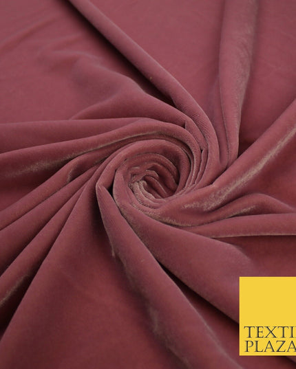 6 COLOURS - Soft Plain Non Stretch Micro Velvet Dress Fabric Material 54" Wide