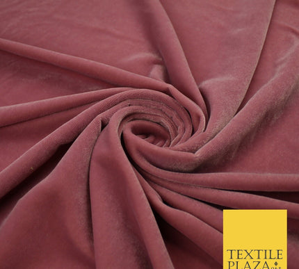 6 COLOURS - Soft Plain Non Stretch Micro Velvet Dress Fabric Material 54" Wide
