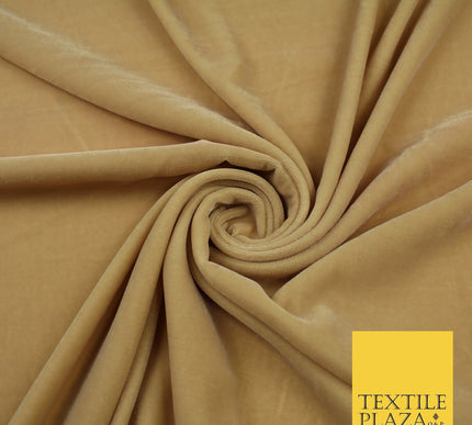 6 COLOURS - Soft Plain Non Stretch Micro Velvet Dress Fabric Material 54" Wide