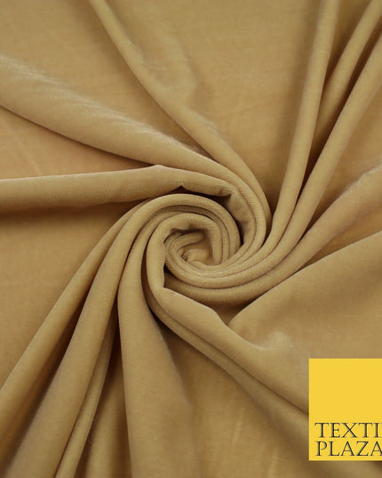 6 COLOURS - Soft Plain Non Stretch Micro Velvet Dress Fabric Material 54" Wide