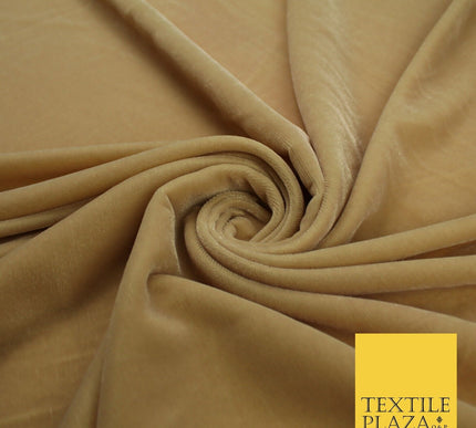 6 COLOURS - Soft Plain Non Stretch Micro Velvet Dress Fabric Material 54" Wide