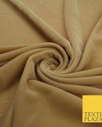 6 COLOURS - Soft Plain Non Stretch Micro Velvet Dress Fabric Material 54" Wide