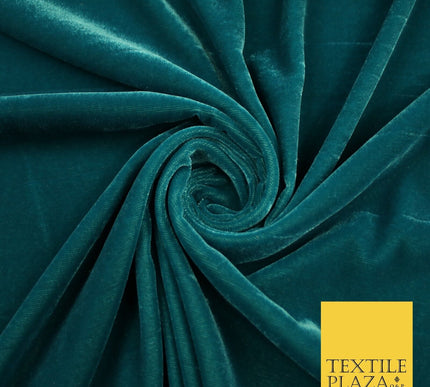 6 COLOURS - Soft Plain Non Stretch Micro Velvet Dress Fabric Material 54" Wide