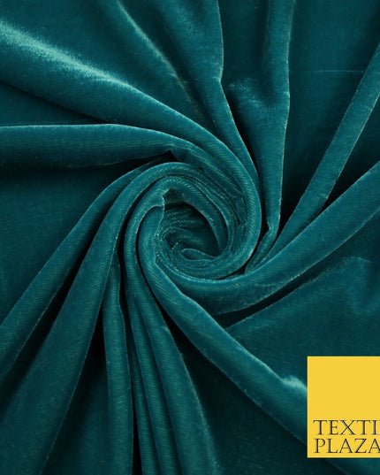 6 COLOURS - Soft Plain Non Stretch Micro Velvet Dress Fabric Material 54" Wide
