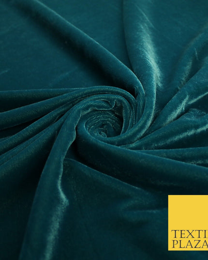 6 COLOURS - Soft Plain Non Stretch Micro Velvet Dress Fabric Material 54" Wide