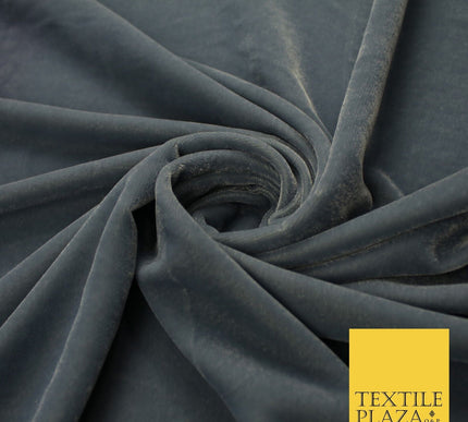 6 COLOURS - Soft Plain Non Stretch Micro Velvet Dress Fabric Material 54" Wide