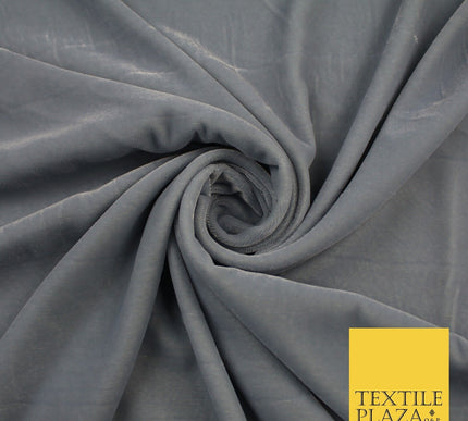 6 COLOURS - Soft Plain Non Stretch Micro Velvet Dress Fabric Material 54" Wide
