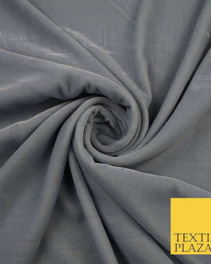 6 COLOURS - Soft Plain Non Stretch Micro Velvet Dress Fabric Material 54" Wide