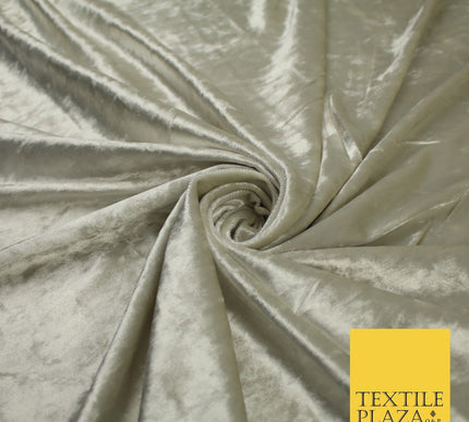 LIGHT STONE GOLD Plain Ice Velvet Velour Fabric Stretch Material - 58" - 9106