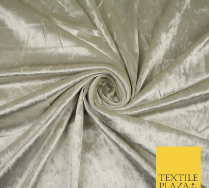 LIGHT STONE GOLD Plain Ice Velvet Velour Fabric Stretch Material - 58" - 9106