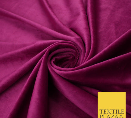 CERISE PINK Soft Plain Velvet Velour Fabric Stretch Spandex Material - 68" 9105