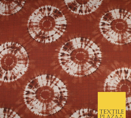 2 COLOURS - Tie Dye Light Beam Linen Look Jacquard Printed Cotton Blend Fabric