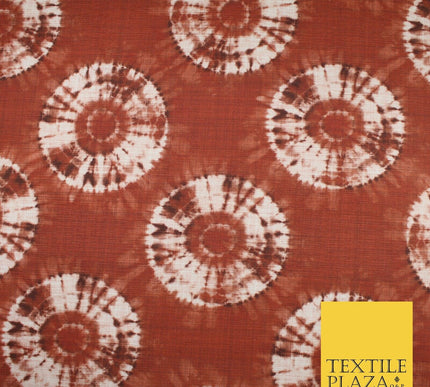 2 COLOURS - Tie Dye Light Beam Linen Look Jacquard Printed Cotton Blend Fabric