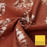 2 COLOURS - Tie Dye Light Beam Linen Look Jacquard Printed Cotton Blend Fabric