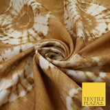 2 COLOURS - Tie Dye Light Beam Linen Look Jacquard Printed Cotton Blend Fabric