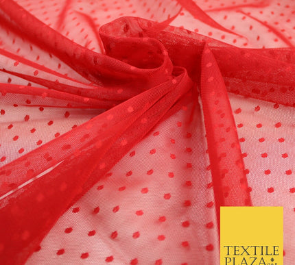 5 COLOURS - 3mm Dobby Pin Spot Polka Dot Mesh Net Tulle Dress Fabric 59" Wide