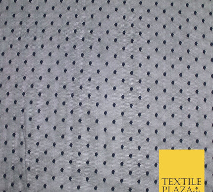 5 COLOURS - 3mm Dobby Pin Spot Polka Dot Mesh Net Tulle Dress Fabric 59" Wide