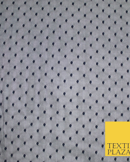 5 COLOURS - 3mm Dobby Pin Spot Polka Dot Mesh Net Tulle Dress Fabric 59" Wide
