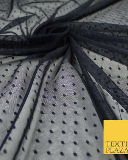 5 COLOURS - 3mm Dobby Pin Spot Polka Dot Mesh Net Tulle Dress Fabric 59" Wide
