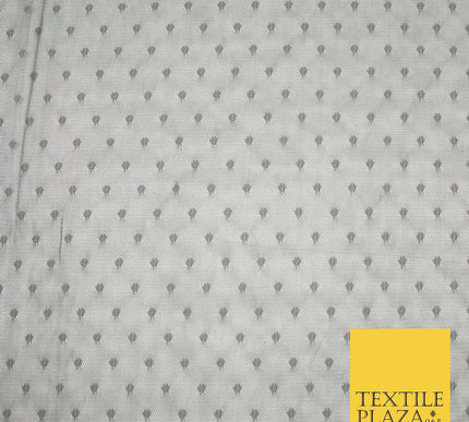 5 COLOURS - 3mm Dobby Pin Spot Polka Dot Mesh Net Tulle Dress Fabric 59" Wide