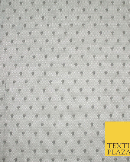5 COLOURS - 3mm Dobby Pin Spot Polka Dot Mesh Net Tulle Dress Fabric 59" Wide