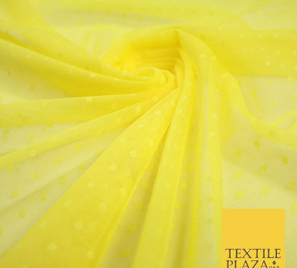 5 COLOURS - 3mm Dobby Pin Spot Polka Dot Mesh Net Tulle Dress Fabric 59" Wide
