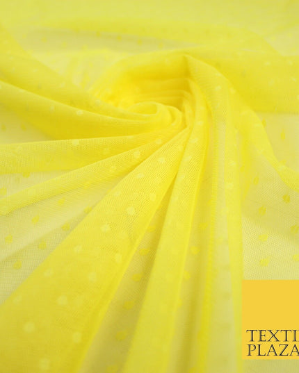 5 COLOURS - 3mm Dobby Pin Spot Polka Dot Mesh Net Tulle Dress Fabric 59" Wide