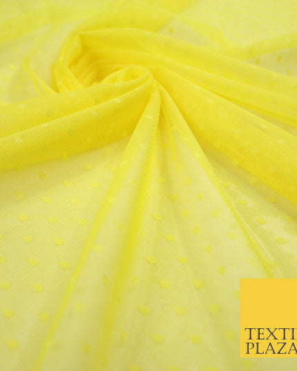 5 COLOURS - 3mm Dobby Pin Spot Polka Dot Mesh Net Tulle Dress Fabric 59" Wide