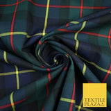 MacLeod of Harris Scottish Tartan Check Plaid Polyester Viscose Fabric 56" 9084