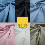 6 COLOURS - Checked Jacquard Flat Double Gauze Woven 100% Cotton Fabric