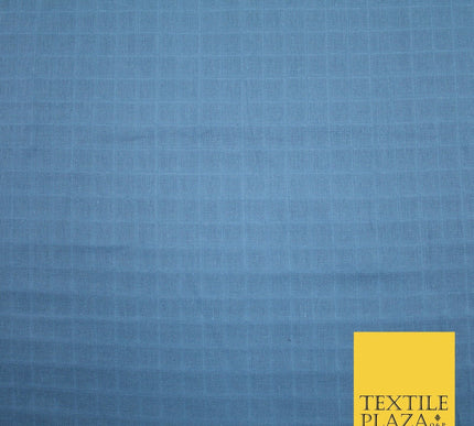 6 COLOURS - Checked Jacquard Flat Double Gauze Woven 100% Cotton Fabric