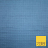 6 COLOURS - Checked Jacquard Flat Double Gauze Woven 100% Cotton Fabric
