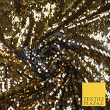 GOLD SILVER BLACK Reversible MERMAID FLIP SEQUIN Fabric 2 Colour Changing Net