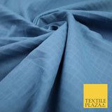 6 COLOURS - Checked Jacquard Flat Double Gauze Woven 100% Cotton Fabric