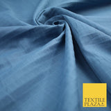 6 COLOURS - Checked Jacquard Flat Double Gauze Woven 100% Cotton Fabric