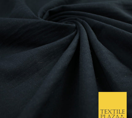 6 COLOURS - Checked Jacquard Flat Double Gauze Woven 100% Cotton Fabric