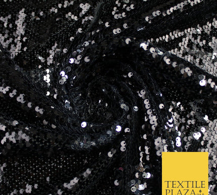 GOLD SILVER BLACK Reversible MERMAID FLIP SEQUIN Fabric 2 Colour Changing Net